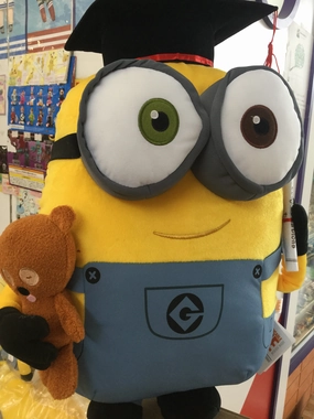 Detailed Accessories Graduation Minion Bob with Teddy Bear