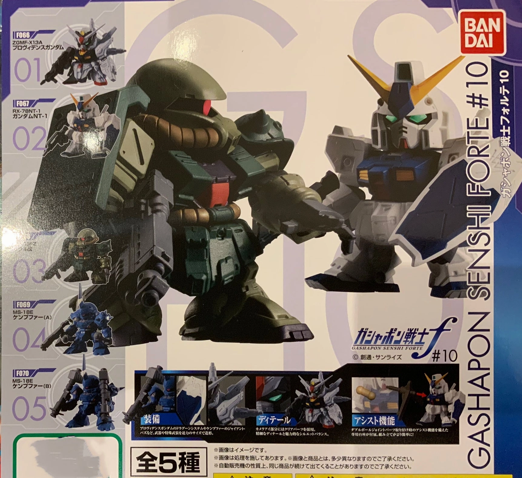 Gundam Gashapon Sensei Forte #10 5 Pieces Set (In-stock) Disney Character