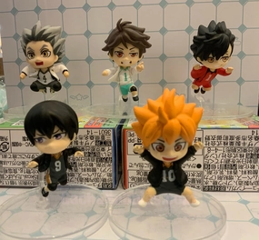 Miniature Sculpture Vinyl Item Haikyuu Character Jumping Mini Figure 5 Pieces Set (In-stock)