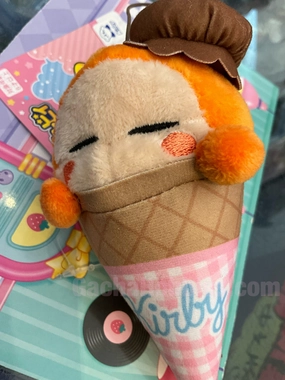 FuRyu Hoshi no Kirby Waddle Dee Ice Cream Cone Small Plush Keychain (In-stock) Little Lot Ruling Designer