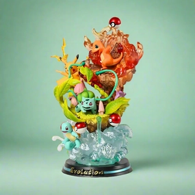 Art Product The Starter Legends: Pikachu, Charmander, Bulbasaur, & Squirtle 25cm (10") PVC Statue