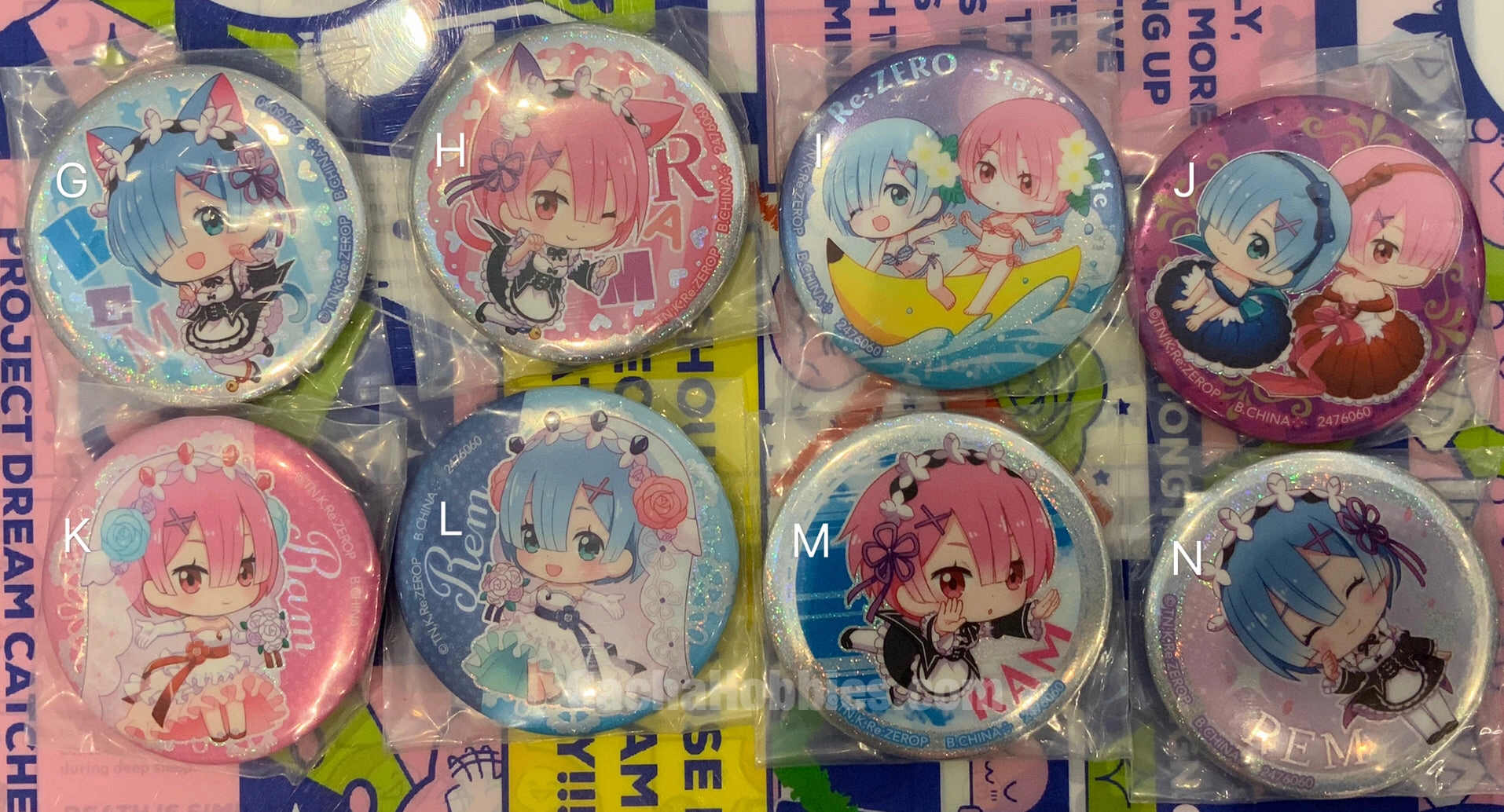 Re: Zero Rem and Ram 2 Gashapon 14 Pieces Set (In-stock) Kawaii Design