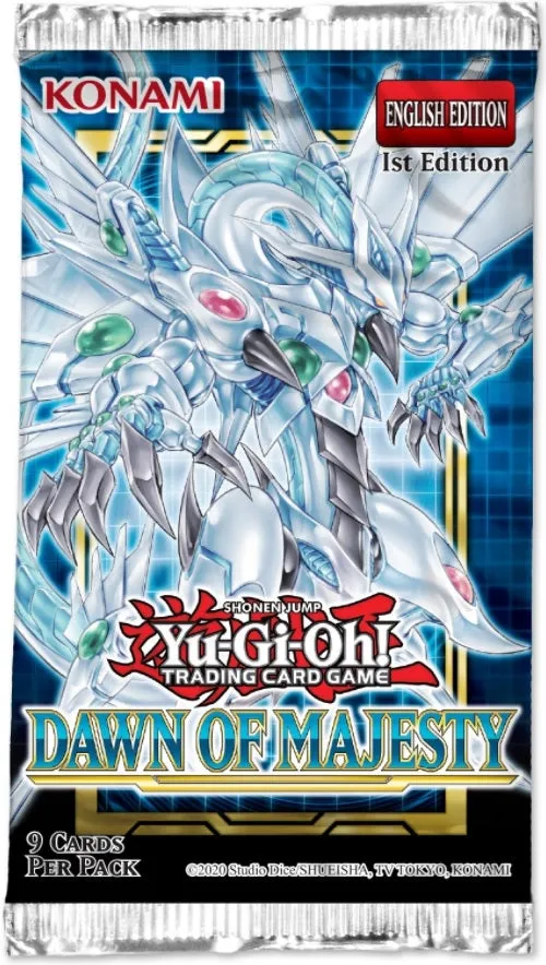 Limited Pack Release Random Pack Series YGO Dawn of Majesty Booster Pack
