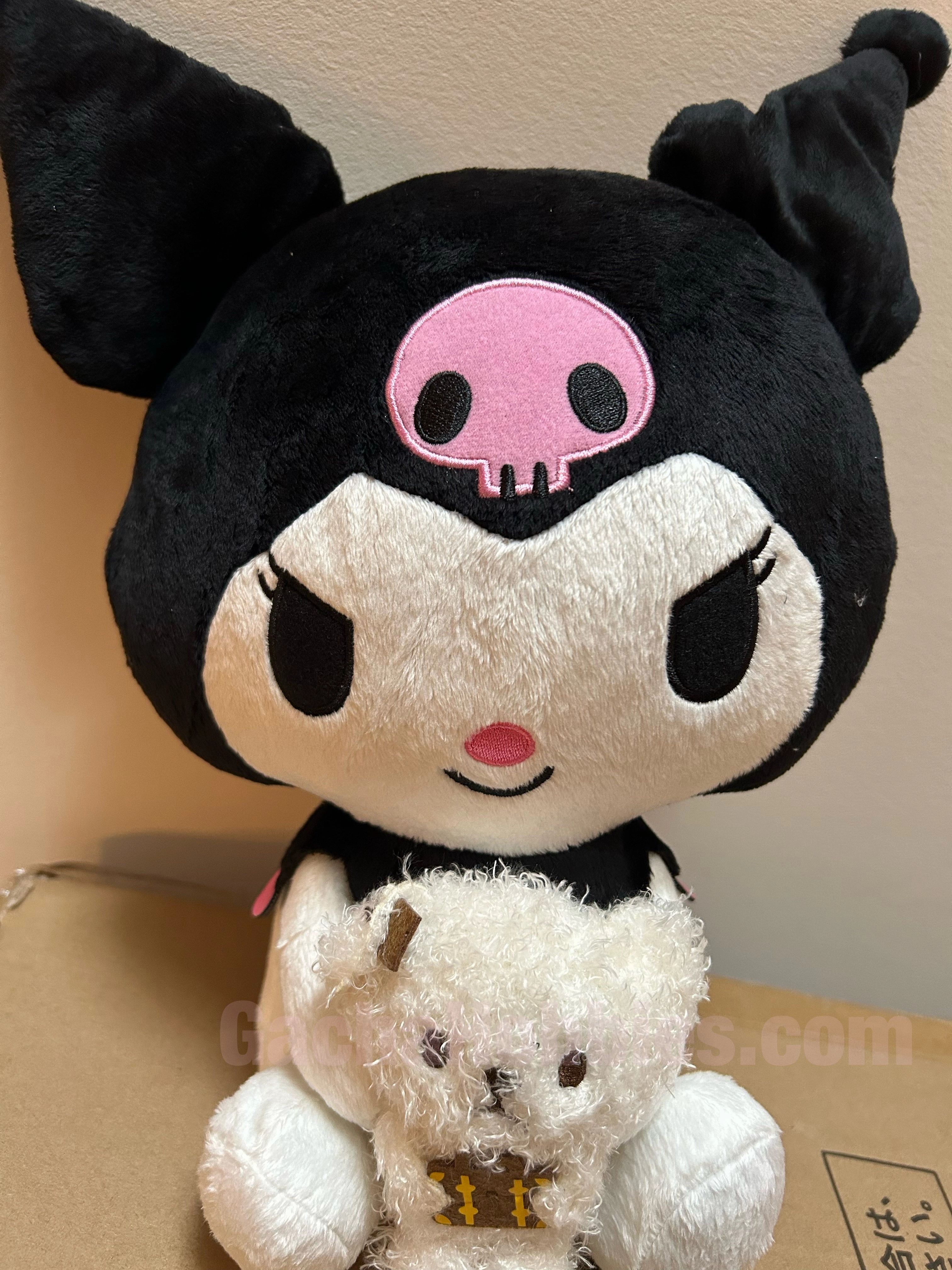 Bon Voyage x Sanrio Characters Kuromi Hugs Teddy Bear Medium Plush (In-stock) Plaque Maker Sixties Mod