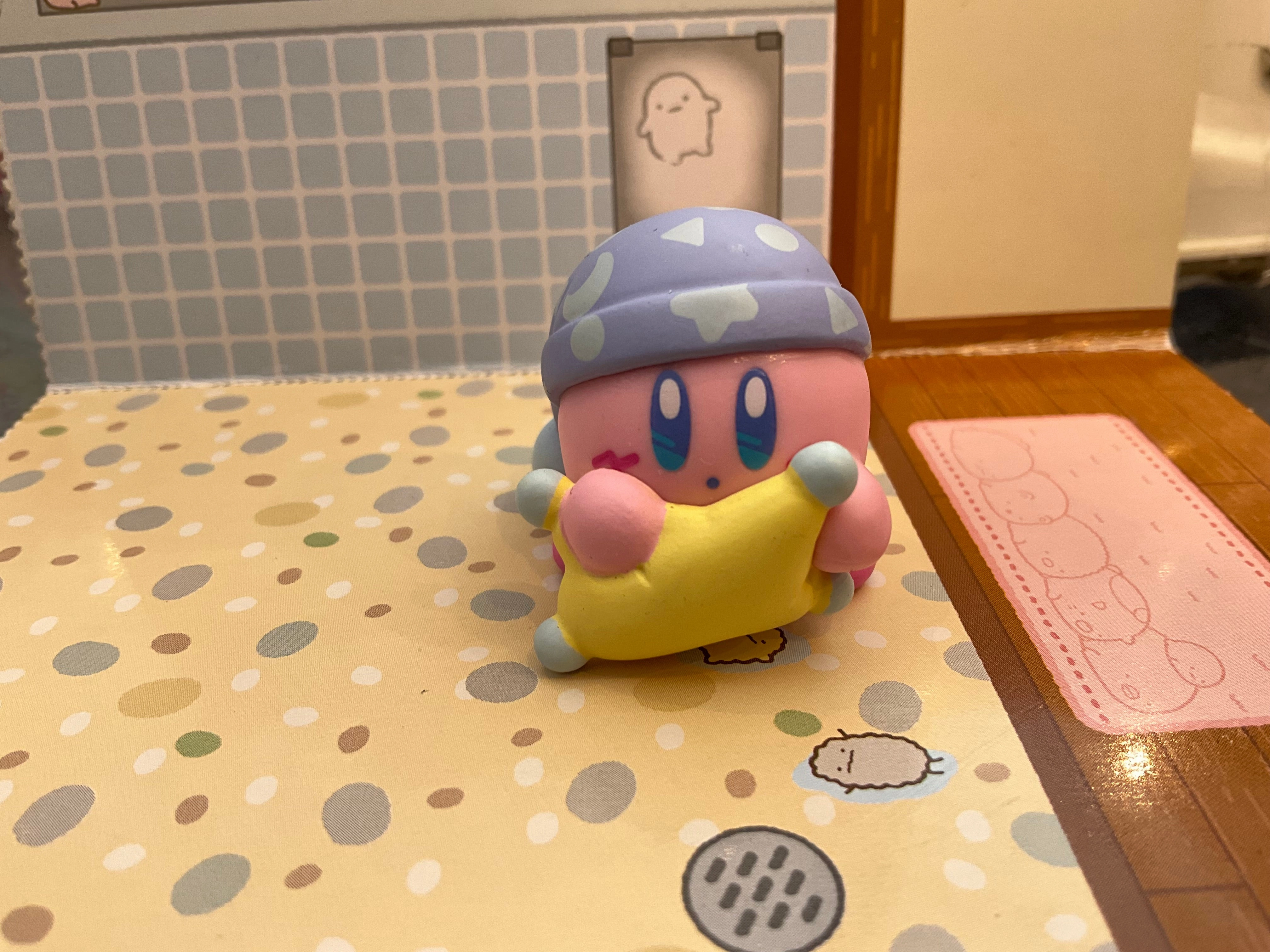 Gaming Item Veteran Designer Hoshi no Kirby Sweet Dreams Shower Time Small Figure 4 Pieces Set (In-stock)