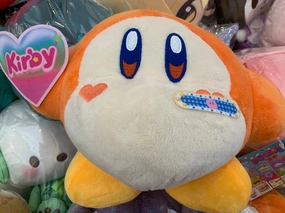 Cyberpunk Aesthetic Little Tool Hoshi no Kirby Waddle Dee with Kirby Heart and Bandaid Medium Plush (In-stock)