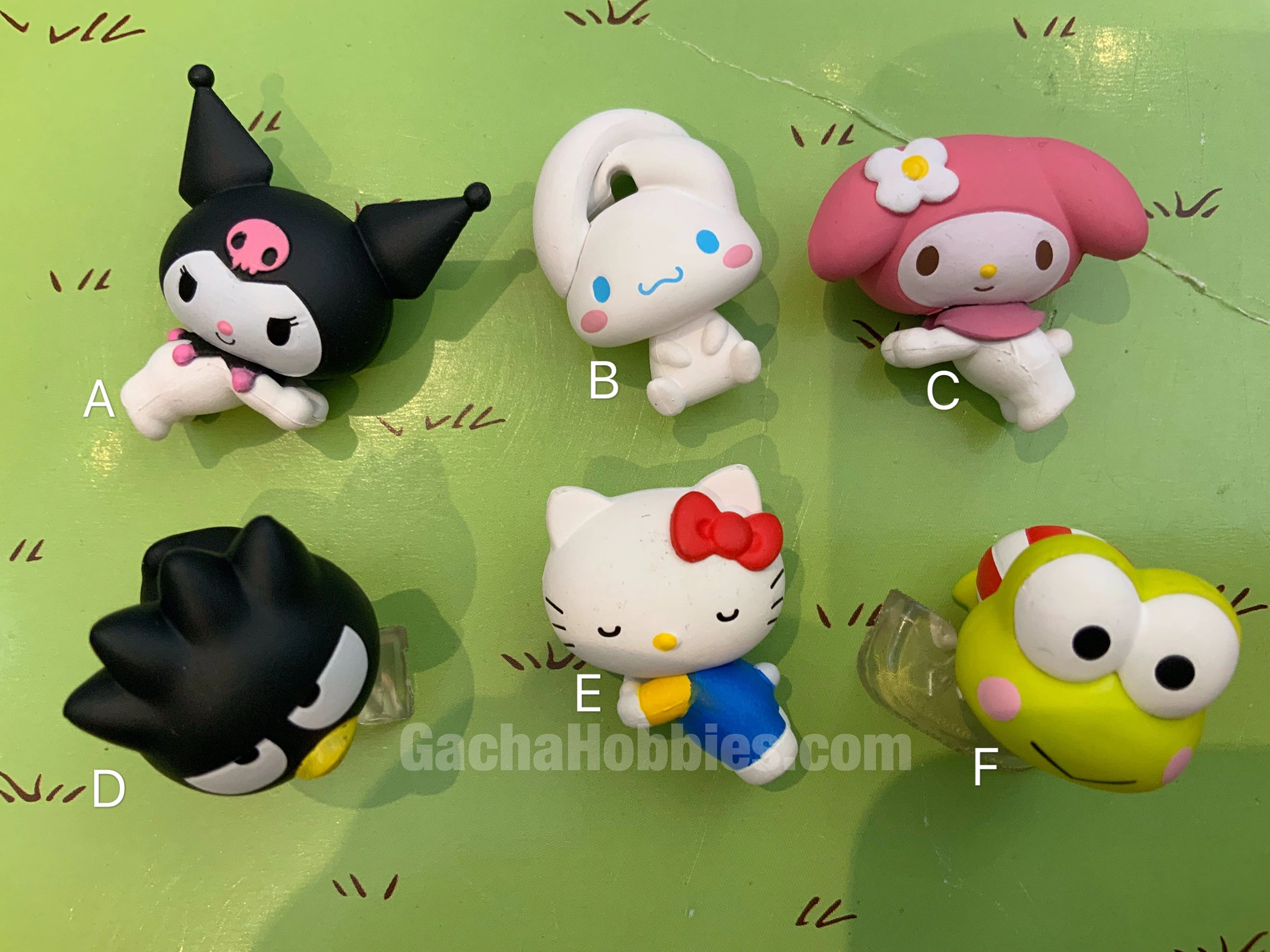 Hugcot Sanrio Characters Cable Holder Figure 6 Pieces Set (In-stock) Miniature Display Personalized Gift
