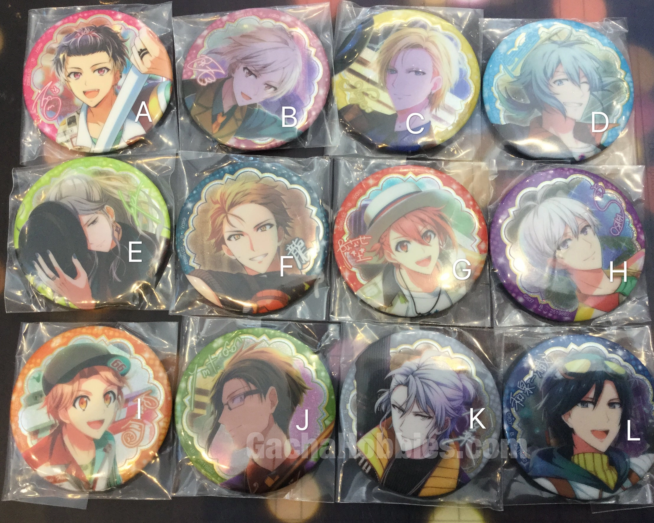 Vintage Theme Idolish 7 Character Badge Pin Vol.5 12 Pieces Set (In-stock)