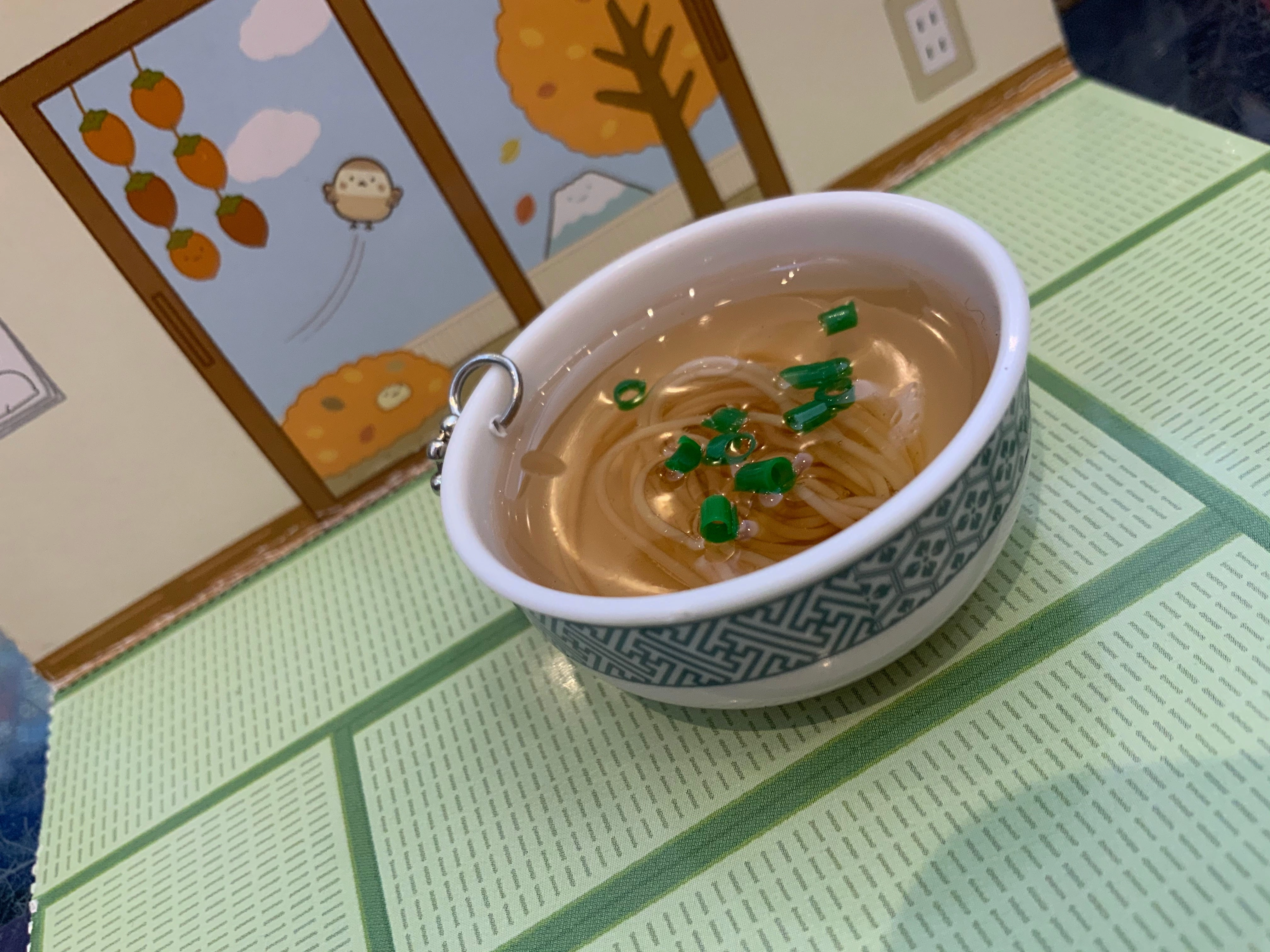 Japanese Soba Figure Keychain 5 Pieces Set (In-stock) Recycled plastic