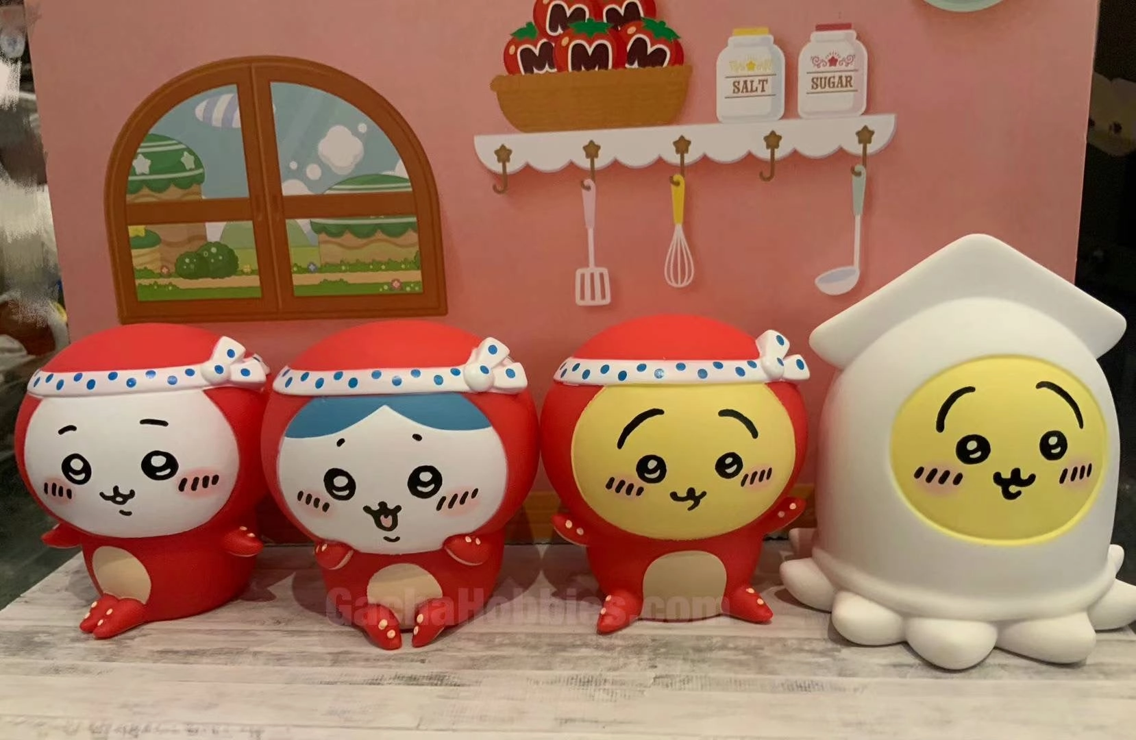 Kitan Club Chiikawa and Firends Octopus Vinyl Figure 4 Pieces Set (In-stock) Limited Collectible Cyborg Design