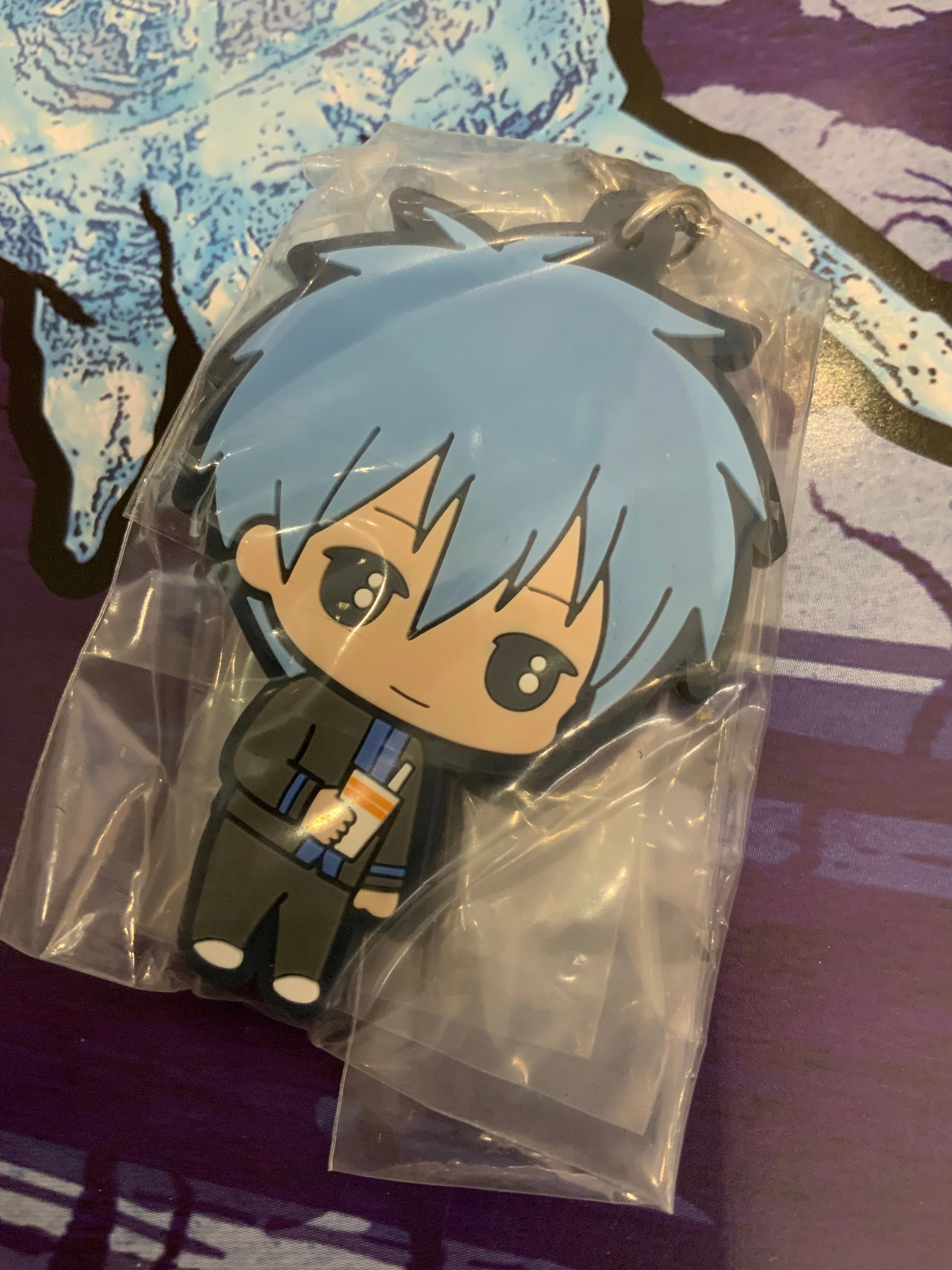 Free Shipping Villain Figure Kuroko no Basketball Off Shot Edition Rubber Keychain 8 Pieces Set (In-stock)