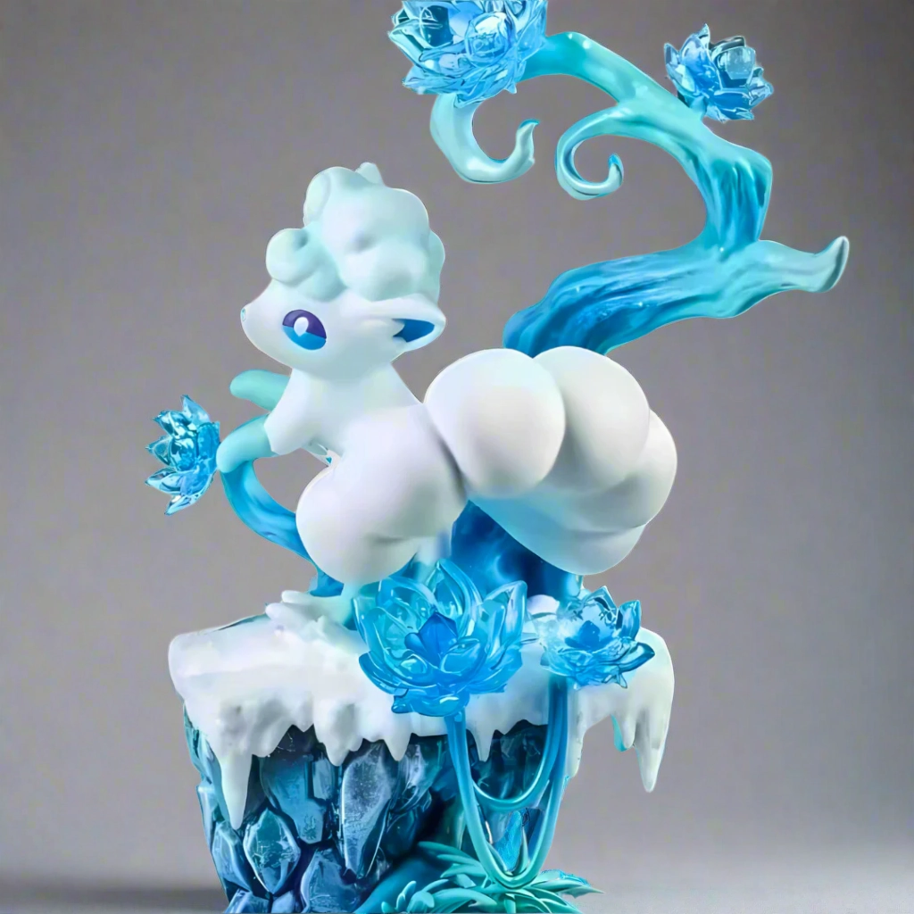 Pok??mon Anime Figure Frost and Flame Vulpix 25cm (9") PVC Statue Movie Figure NFC Feature