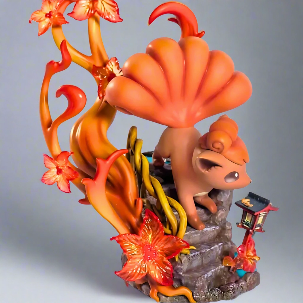Chibi Object Pok??mon Anime Figure Frost and Flame Vulpix 25cm (9") PVC Statue