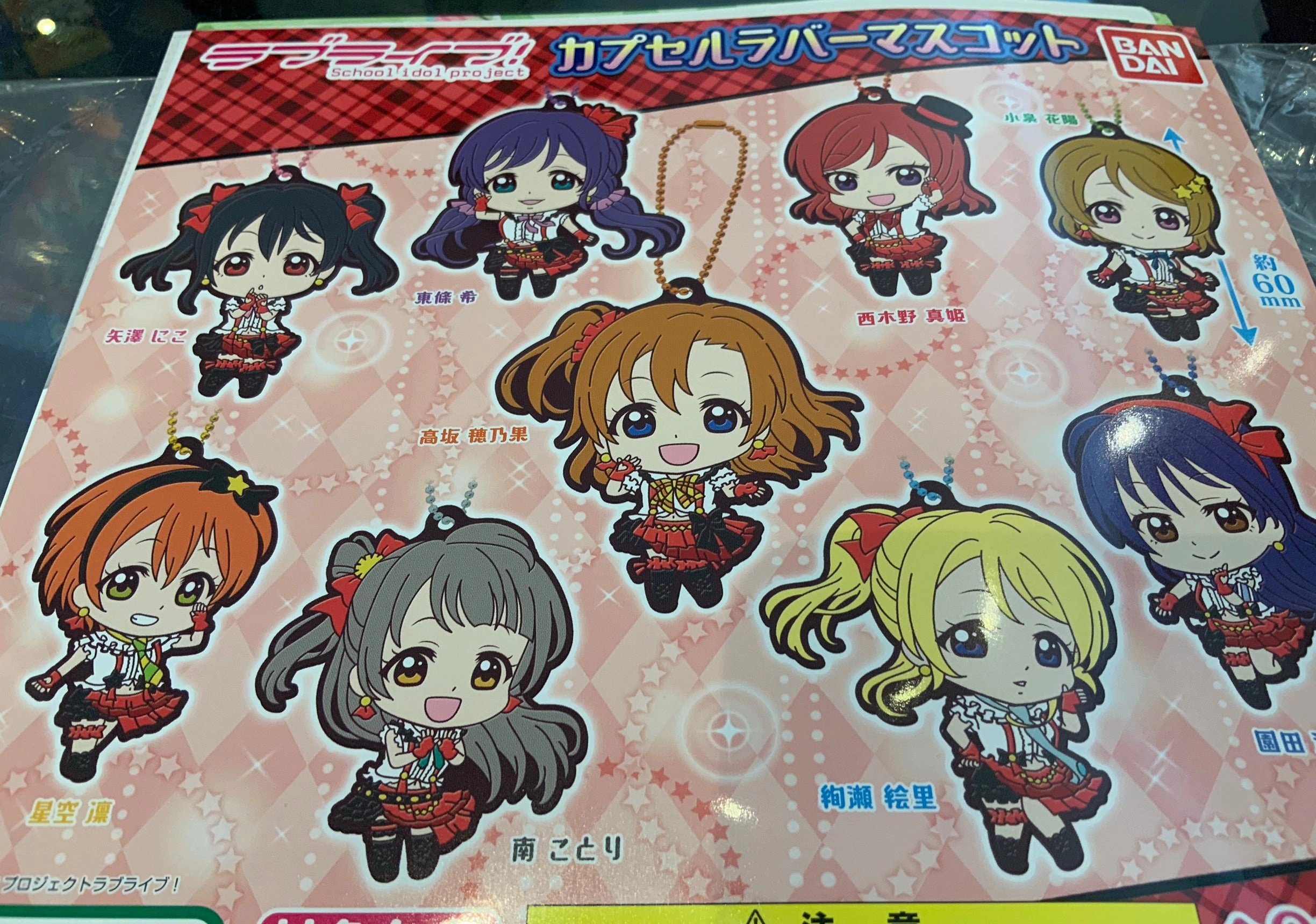 Spirit Animal Love Live ??'s Flat Rubber Keychain 9 Pieces Set (In-stock)