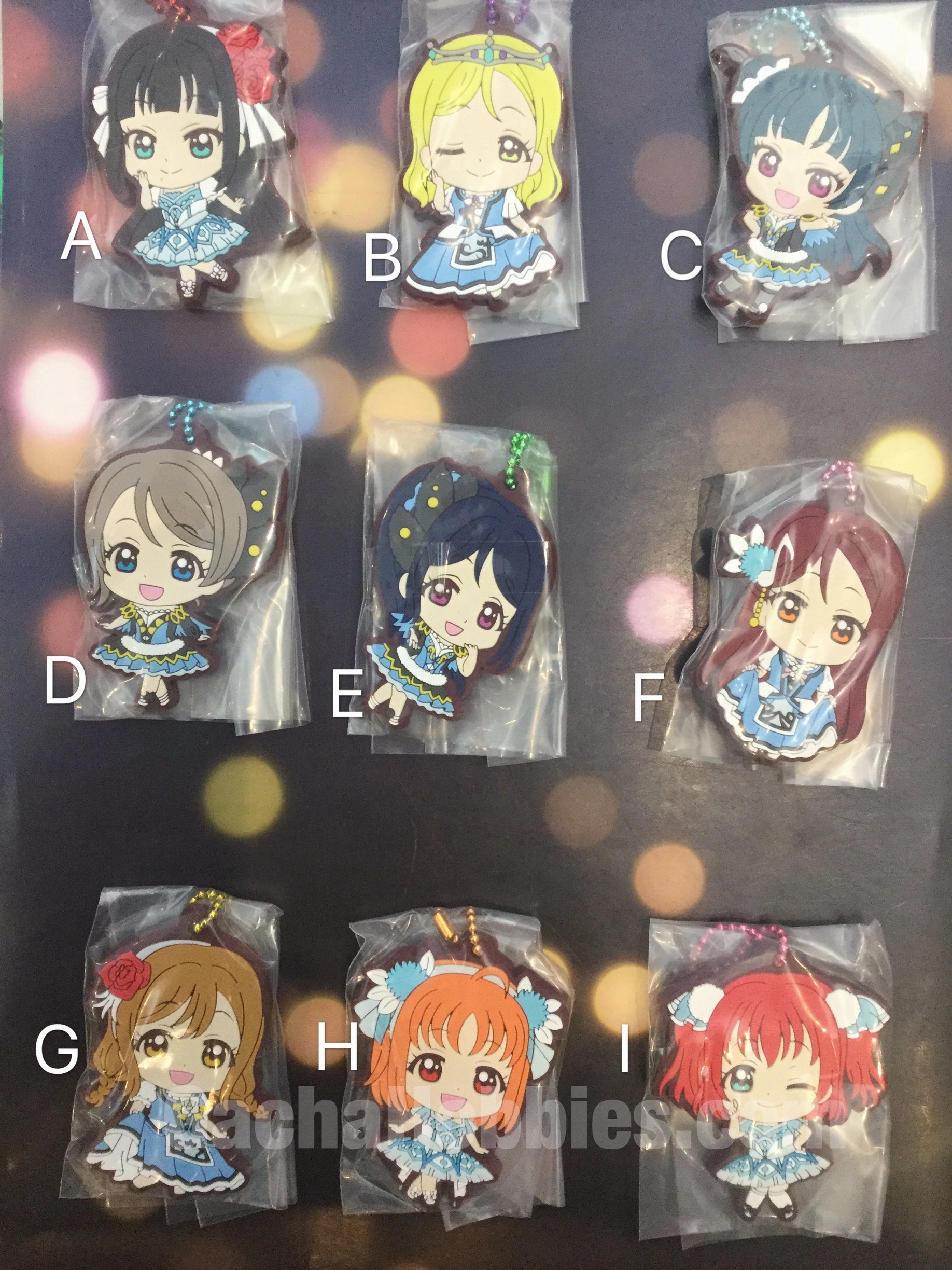 Sci-Fi Model PVC Decor Lovelive Rubber Keychain Set 9 Pieces (In-stock)