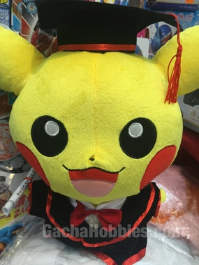 Graduation Pokemon Big Head Pikachu Medium Plush Custom Paint
