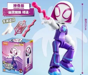 Marvel Ghost-Spider Gwen Stacy Blokees Figures - Magic Blocks Pearlescent Shine VR Experience