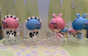 Acrylic Stand PVC Hobby Re:Zero Starting Life in Another World Ram & Rem Birthday Mini Figure 4 Pieces Set (In-stock)