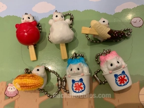 Hamster Summer Festival Foods Figure Keychain 6 Pieces Set (In-stock) Game Room Scandinavian design