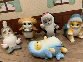 Surrealist Art Legacy Item Mofusand Shark x Cat Kawaii Figure 5 Pieces Set (In-stock)