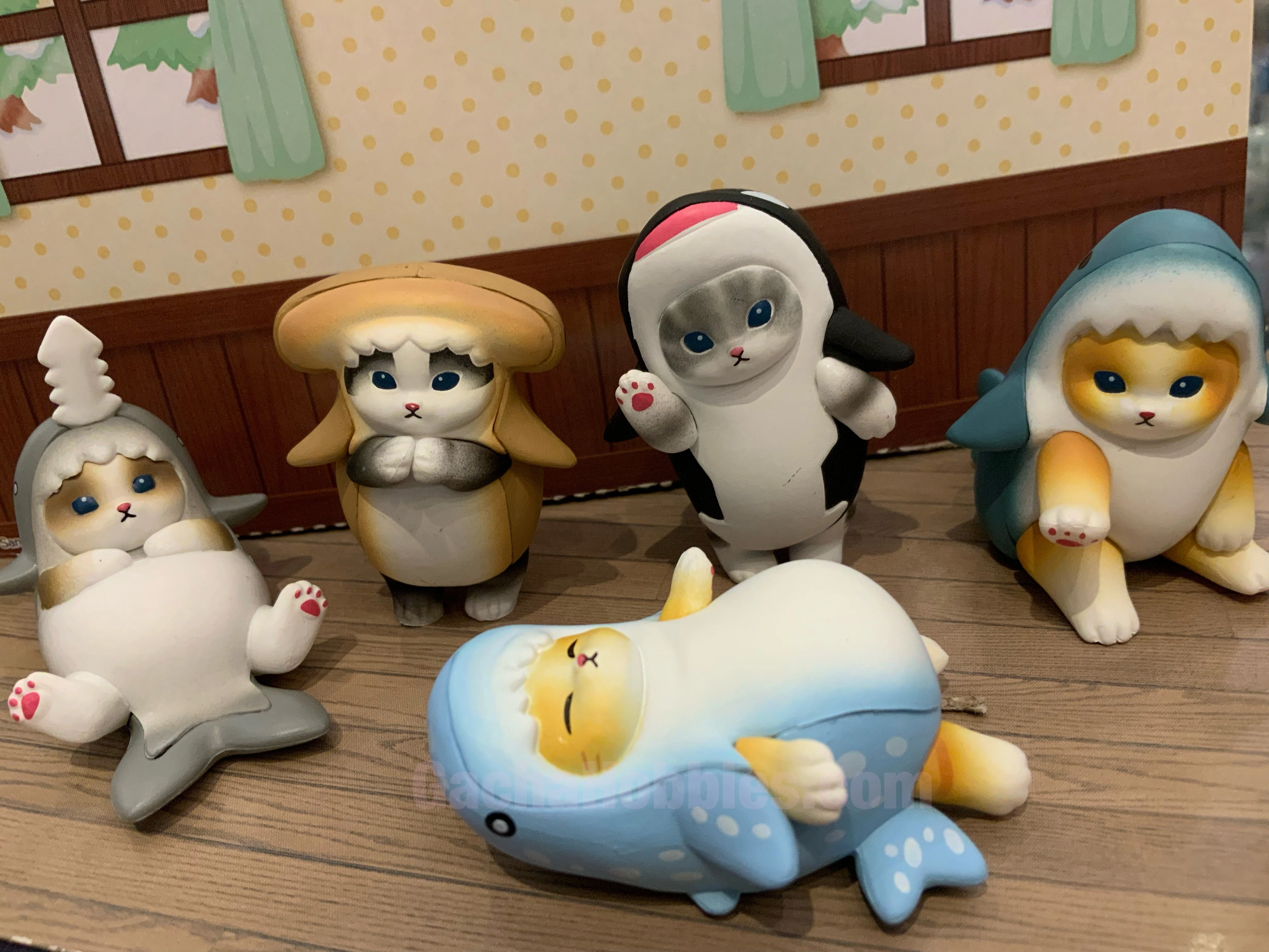 Surrealist Art Legacy Item Mofusand Shark x Cat Kawaii Figure 5 Pieces Set (In-stock)