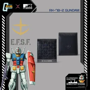 Mobile Suit Gundam RX-78-2 Leather Bi-Fold Wallet - Dark Edition Media Attention Ship Figure