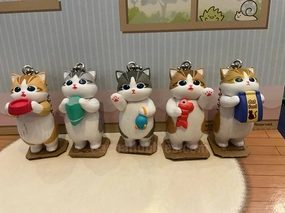 Award winning Mofusand Cats with Different Items Small Figure Keychain 5 Pieces Set (In-stock)