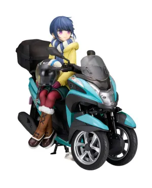 "Yurucamp" Shima Rin with 3-wheel Scooter 1/10 Scale Figure Storage Solution