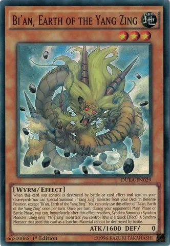 Random Pack Series Bi'an, Earth of the Yang Zing [DUEA-EN029] Super Rare