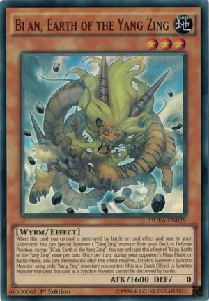 Random Pack Series Bi'an, Earth of the Yang Zing [DUEA-EN029] Super Rare