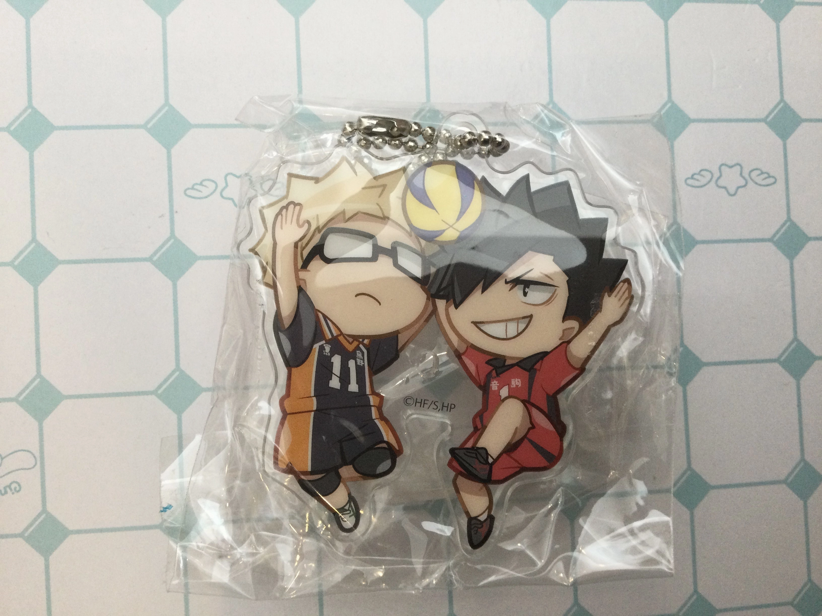 Action Pose Stasto Decora-pic Haikyuu with Base Acrylic Keychain Vol.2 9 Pieces Set (In-stock)