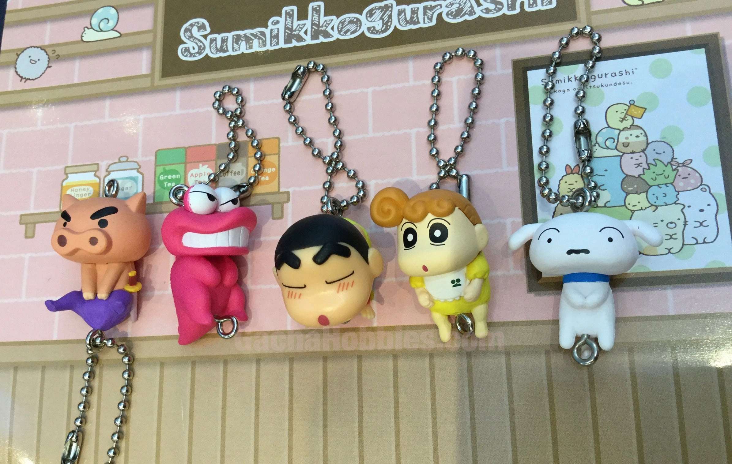 International Brand Miniature Model Crayon Shin-Chan Character Tsumande Keychain 5 Pieces Set (In-stock)