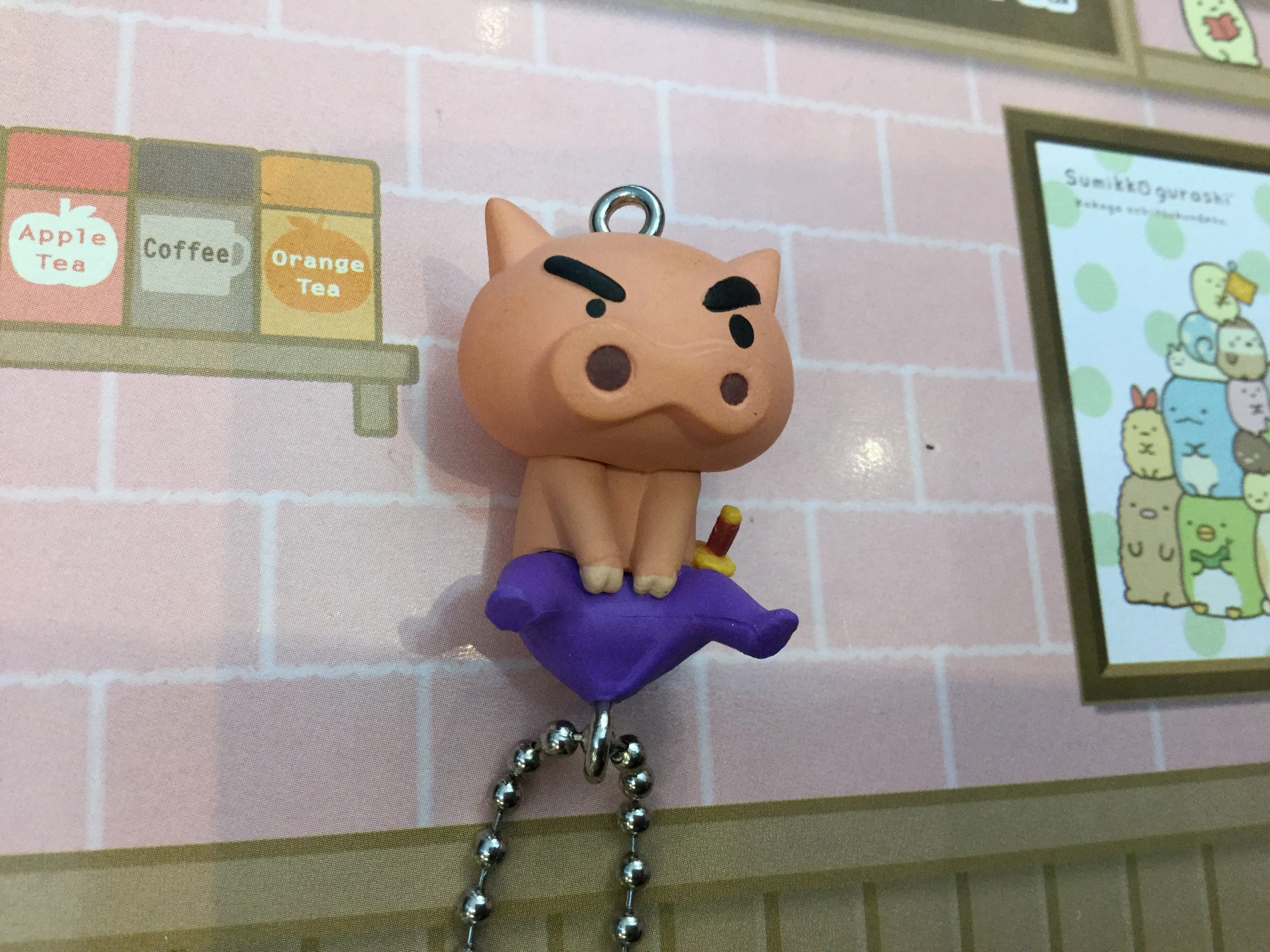 Collectible Sculpture Underground Scene Crayon Shin-Chan Character Tsumande Keychain 5 Pieces Set (In-stock)