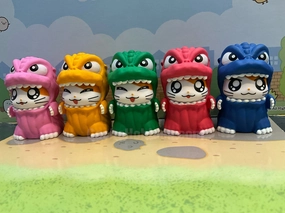 Adventure Game Narabudesu Colorful Godzilla x Hamtaro Small Figure 5 Pieces Set (In-stock)