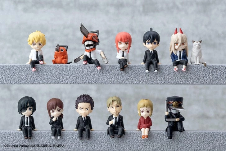Sitting Chainsaw Man Mini Figures (Set of 13) Bookshelf Accent