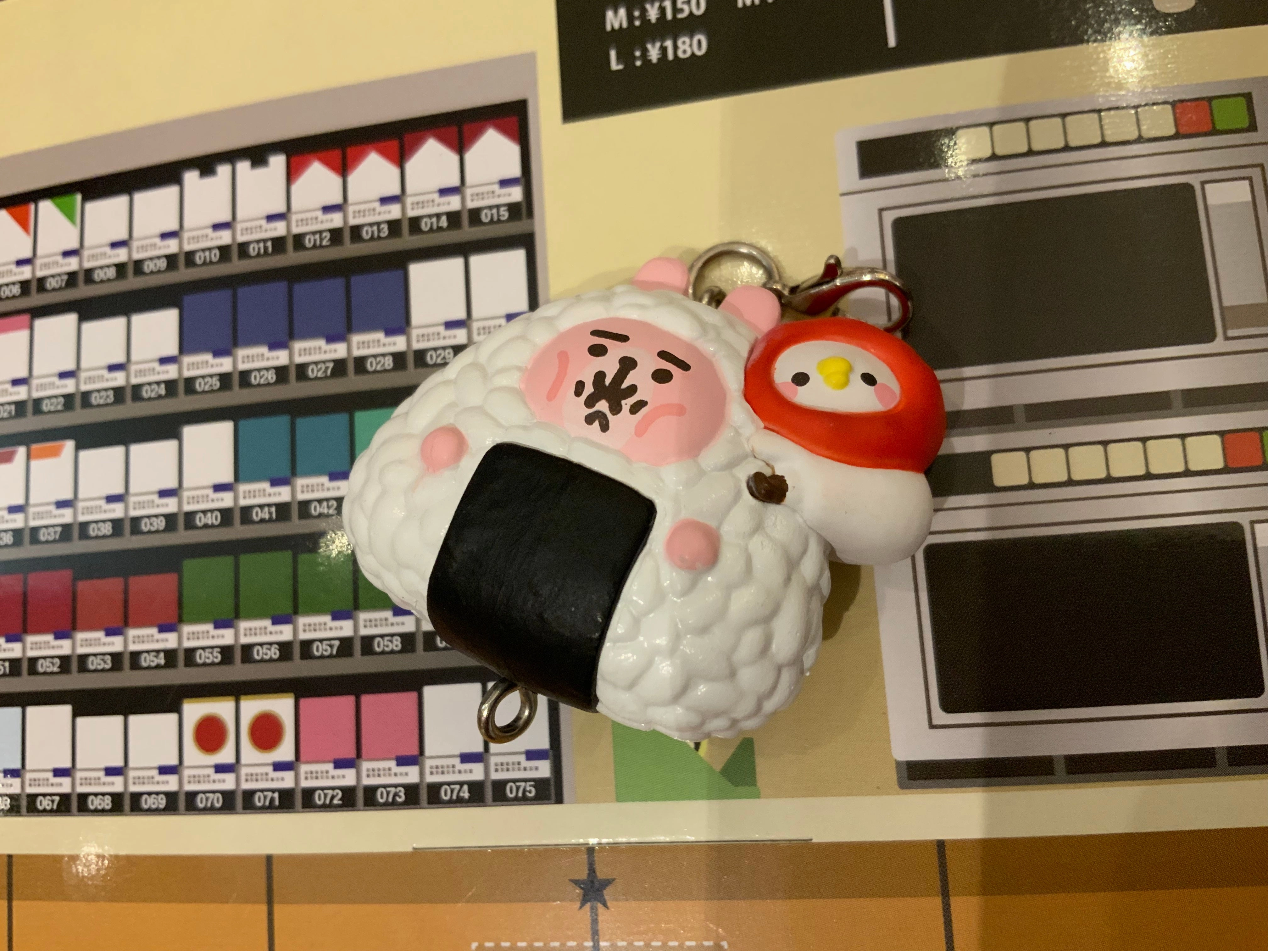 Daily Decor Everyday Use Omusubi Kororin Mini Figure  Connected Keychain (In-Stock)