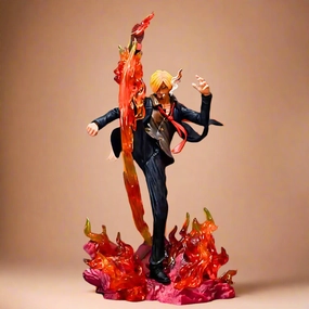 Kitchen Decor Seasonal Favorite One Piece Anime Figure Black Leg Fury Sanji 30cm (12") PVC Statue