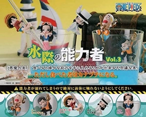 One Piece Mizu Mizu no Mi Character Cup Hanger Figure Vol.3 5 Pieces Set (In-stock) Chibi Goods