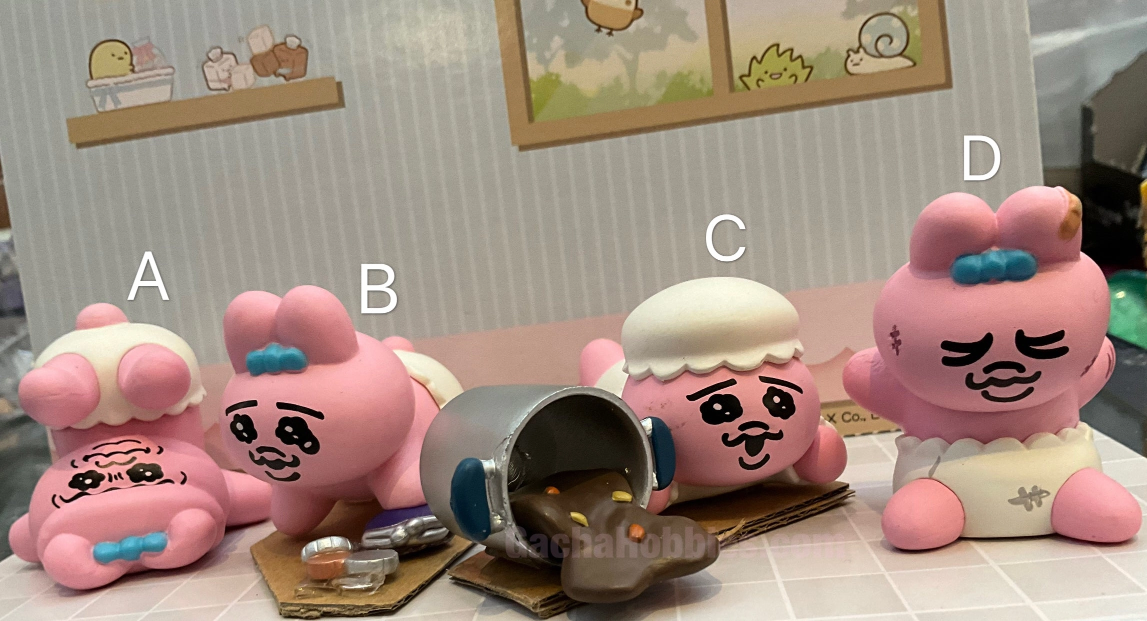 Opanchu Usagi Unlucky Day Small Figure 4 Pieces Set (In-stock) Mythical Beast Animal Figure