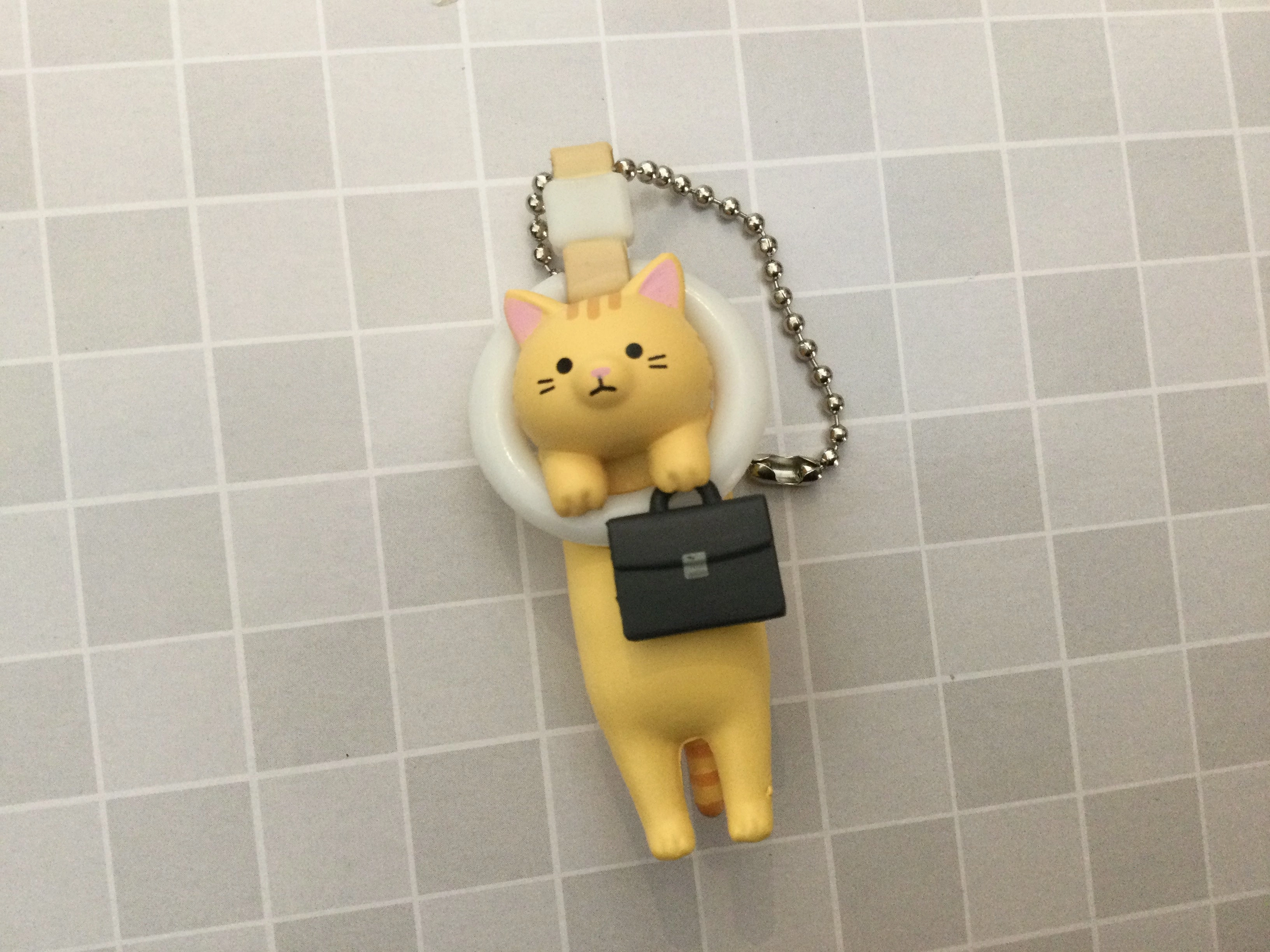 Series Collection Commuting Cats On the Way to Work Small Figure Keychain 6 Pieces Set (In-stock)