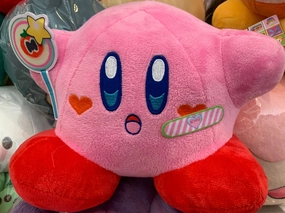 Corrosion resistant Hoshi no Kirby with Maxim Tomato Lollipop and Kirby Bandaid Medium Plush (In-stock)