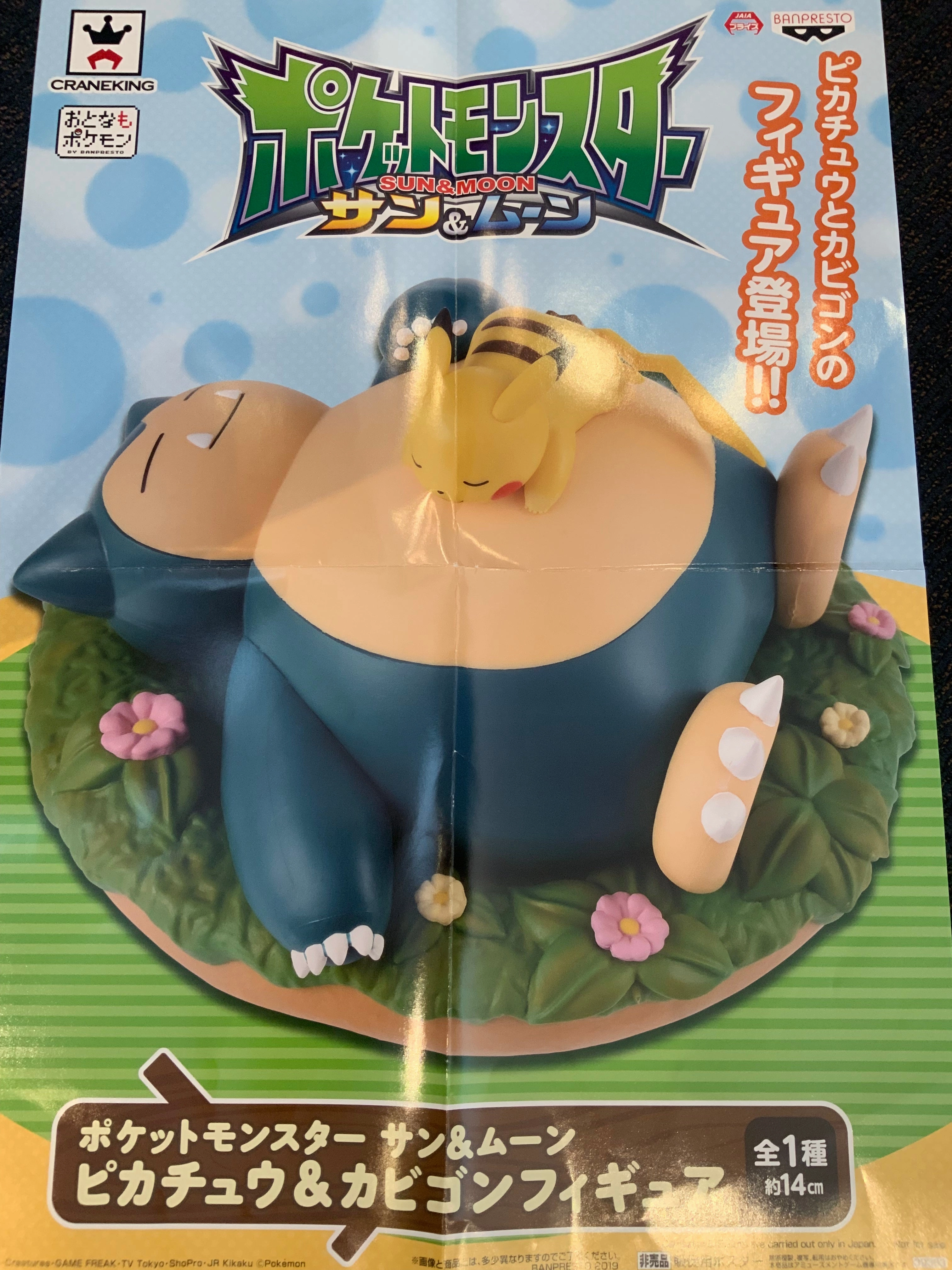 Fine Detail Pocket Monsters Sun & Moon Pikachu & Karigome Weighted Figure (In-stock)