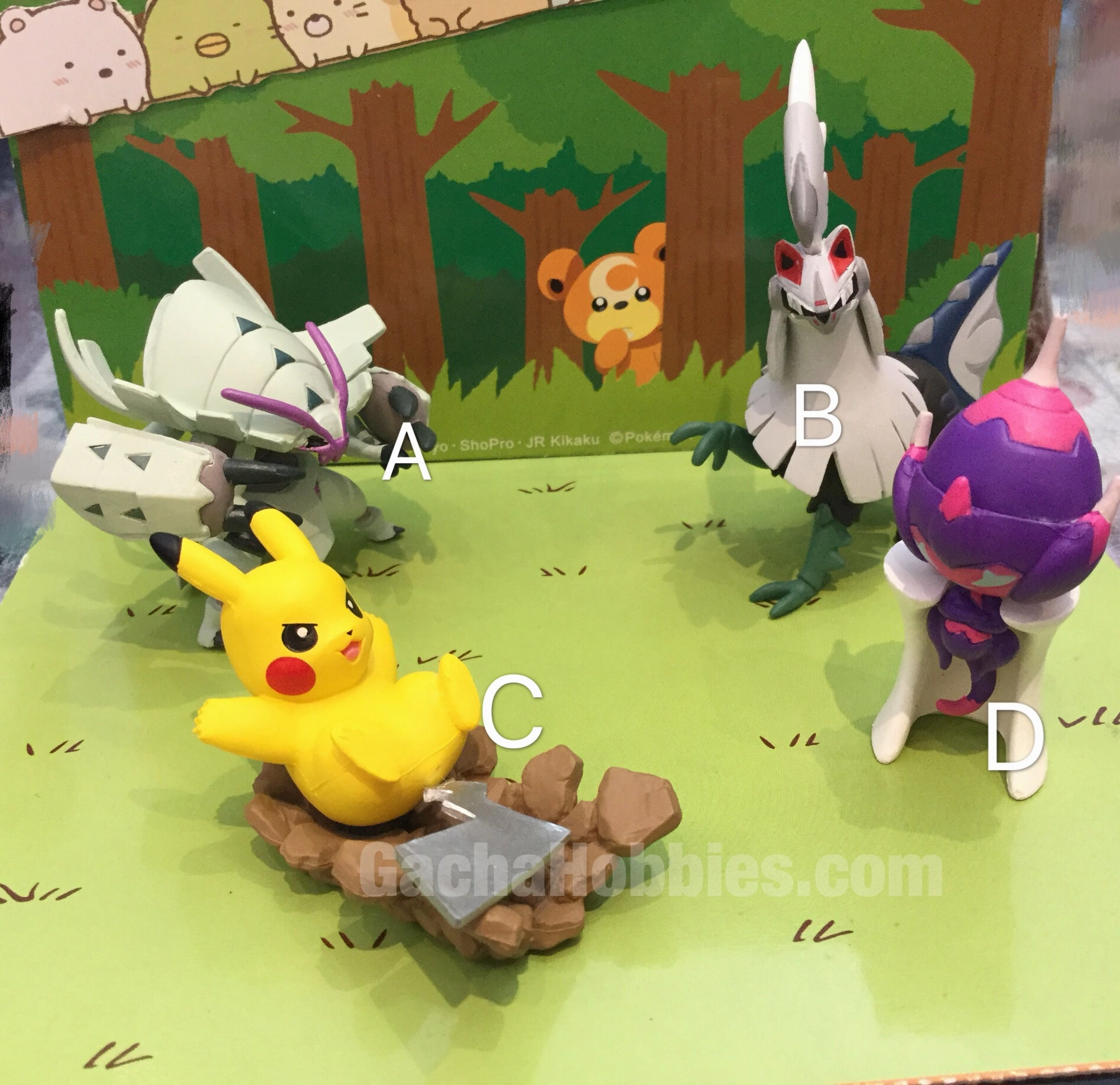 Animal Crossing Pokemon Capsule Act Figure Set 4 Pieces (In-stock)