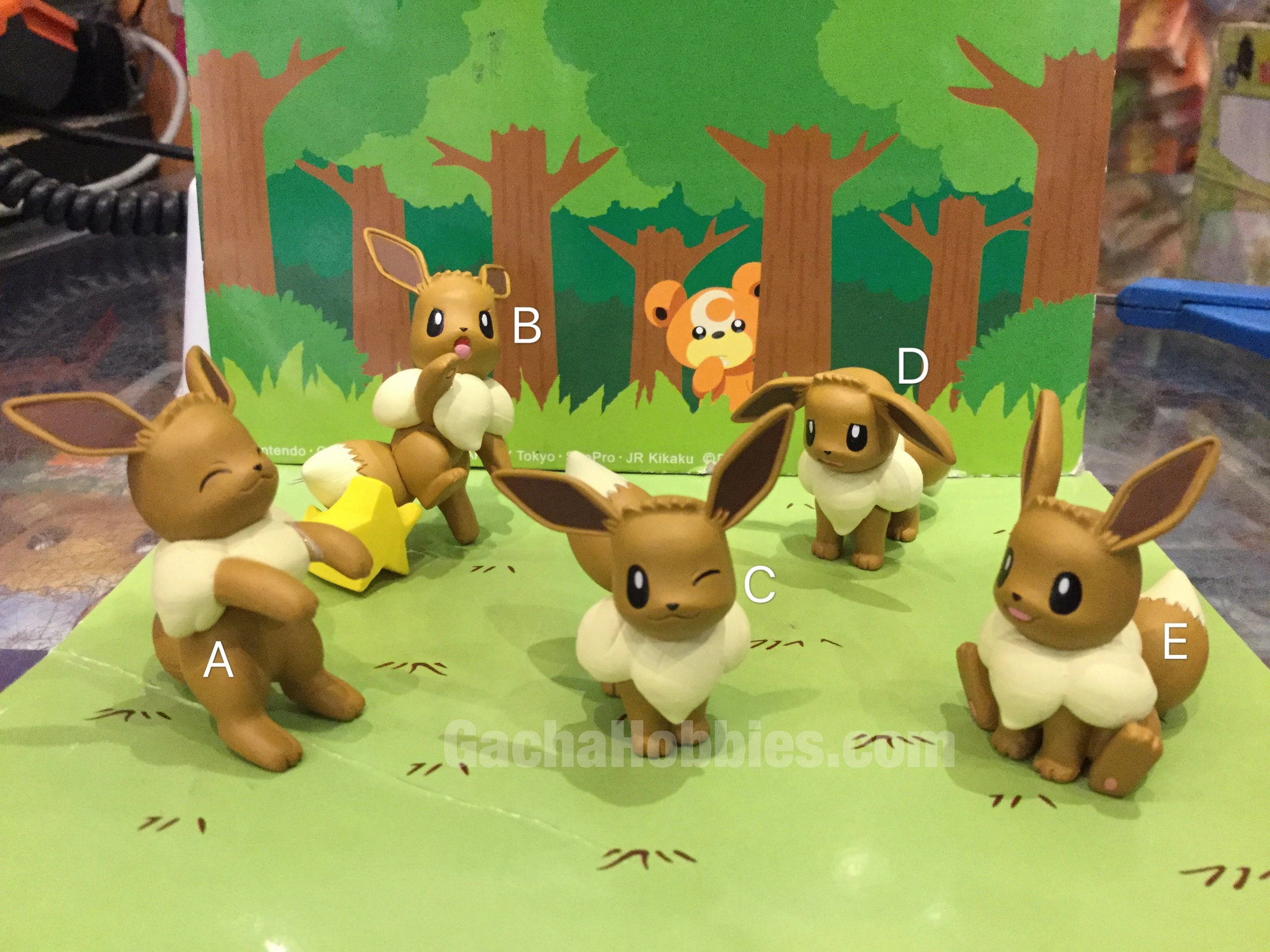 TV show Pokemon Eevee Only Figures Vol.2 5 Pieces Set (In-stock)