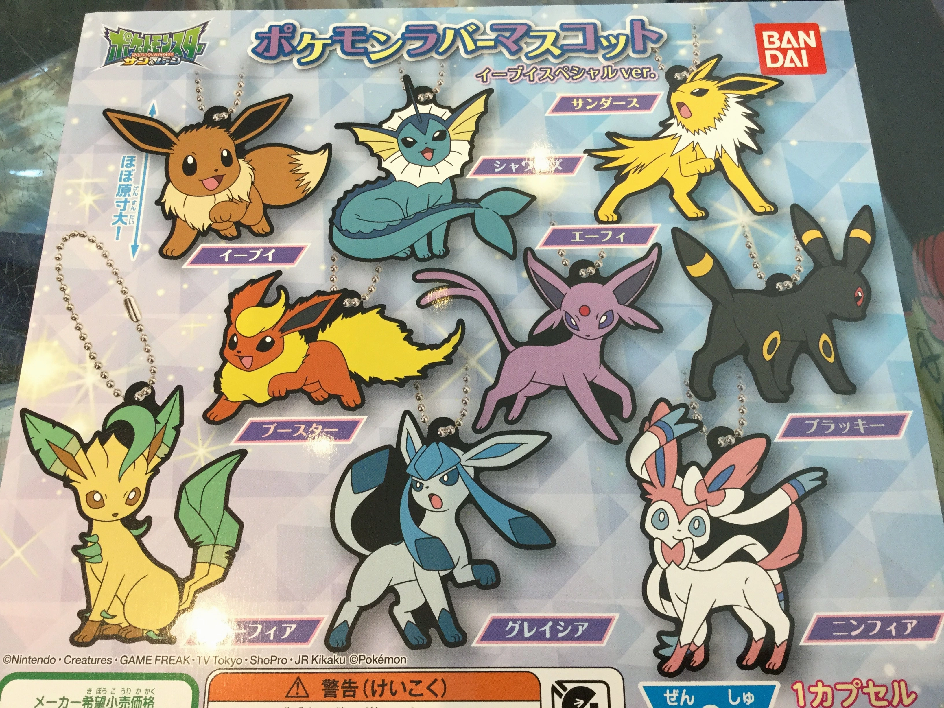 Pokemon Eevee Rubber Keychain Set Music Icon Hobby Kit