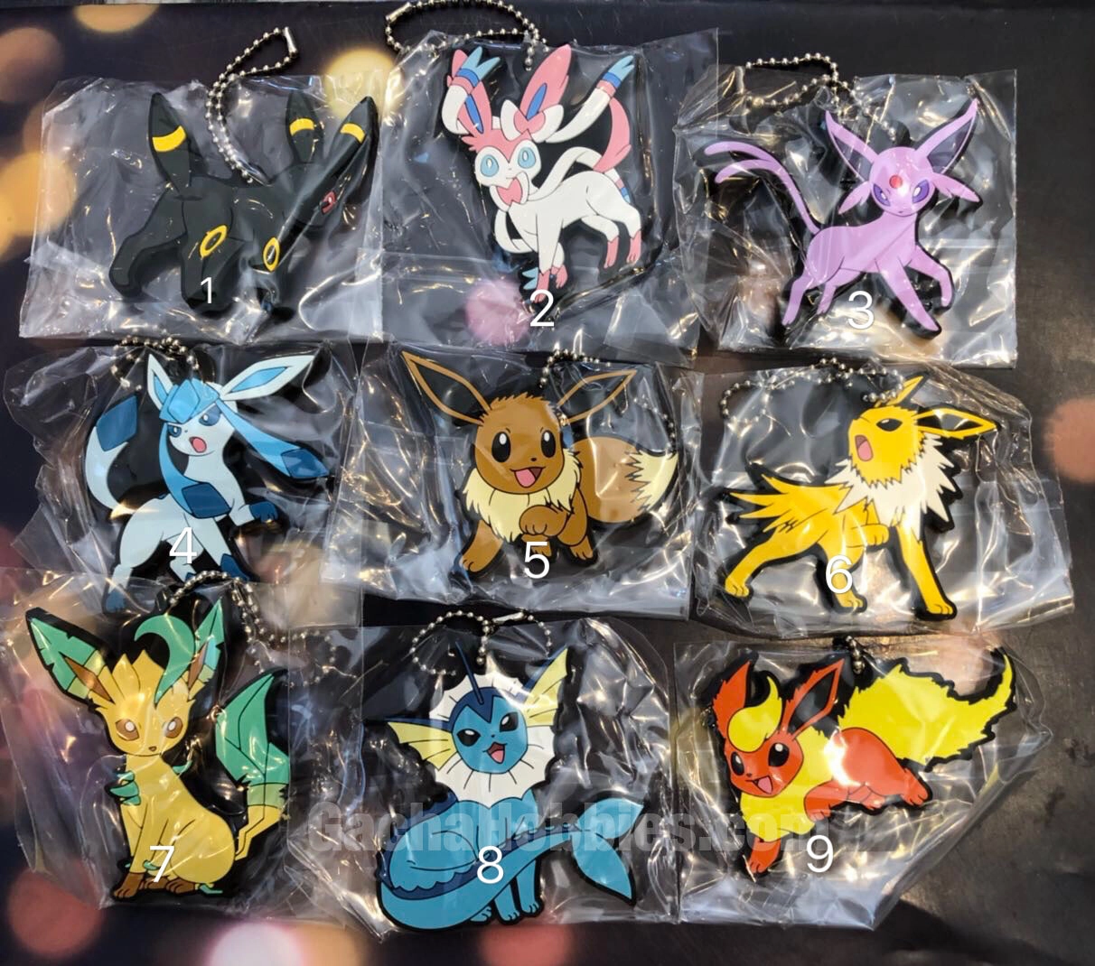 Pokemon Eevee Rubber Keychain Set Graduation Gift Desert Creature