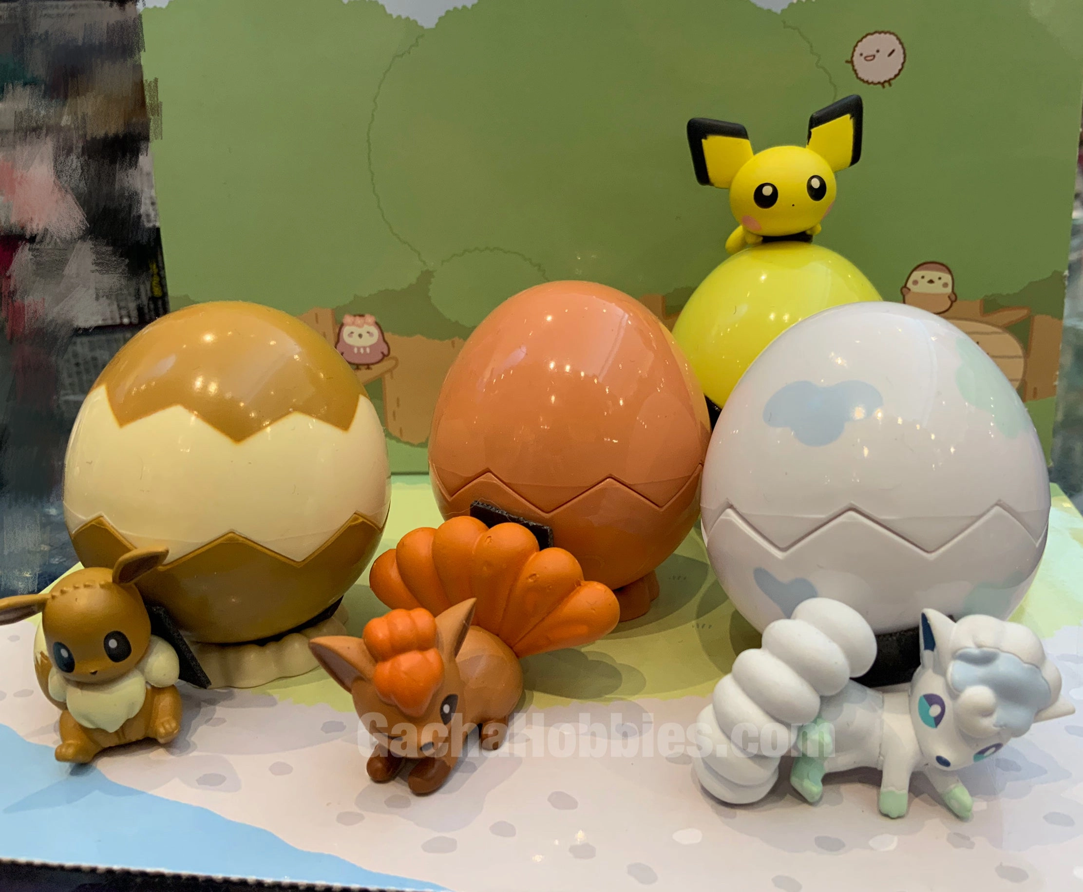 Pokemon Egg Shell Figure 4 Pieces Set (In-stock) Business gift Superhero Display