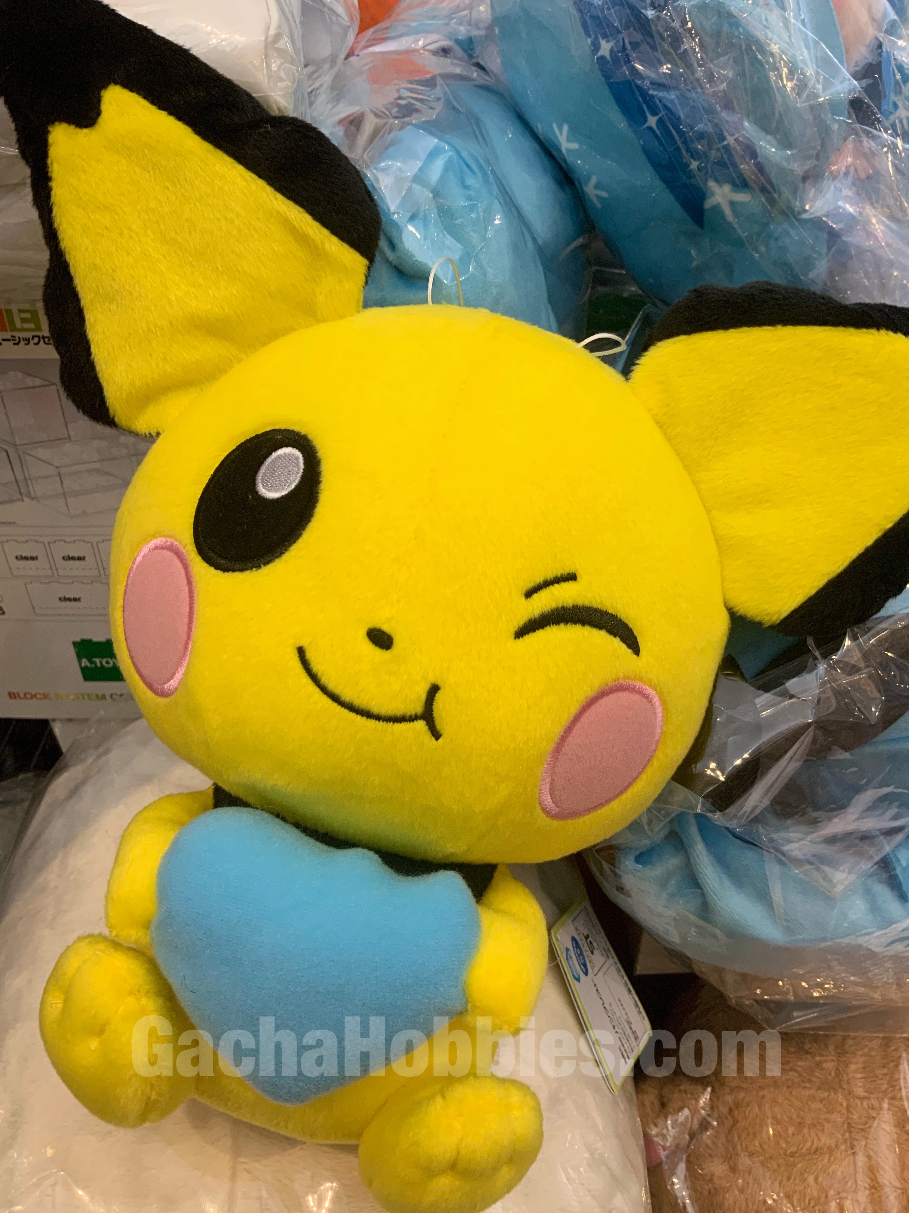 Pokemon Pichu with Blue Heart Plush (In-stock) Retro Game Premium Sculpture