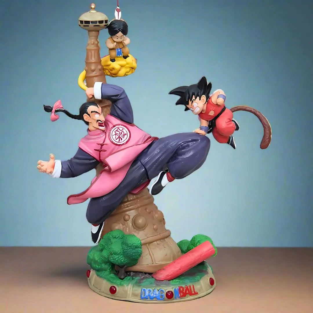 Dragon Ball Anime Figure Merciless Strike Tao Pai Pai vs Kid Goku 28cm (11") PVC Statue Static Pose