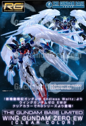 Chibi Hobby Spiritual Figure RG 1/144 Gundam Base Limited Wing Gundam Zero EW (Clear Colour) Figure Limited (Pre-Order)